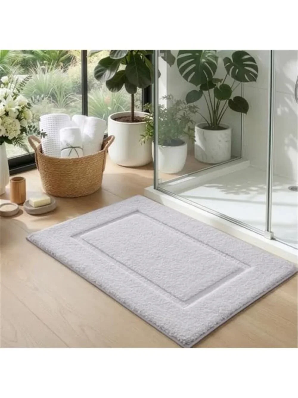 Plush Microfiber Bathroom Rug 2x3 Non Slip Absorbent Quick Dry Bath Mat Soft